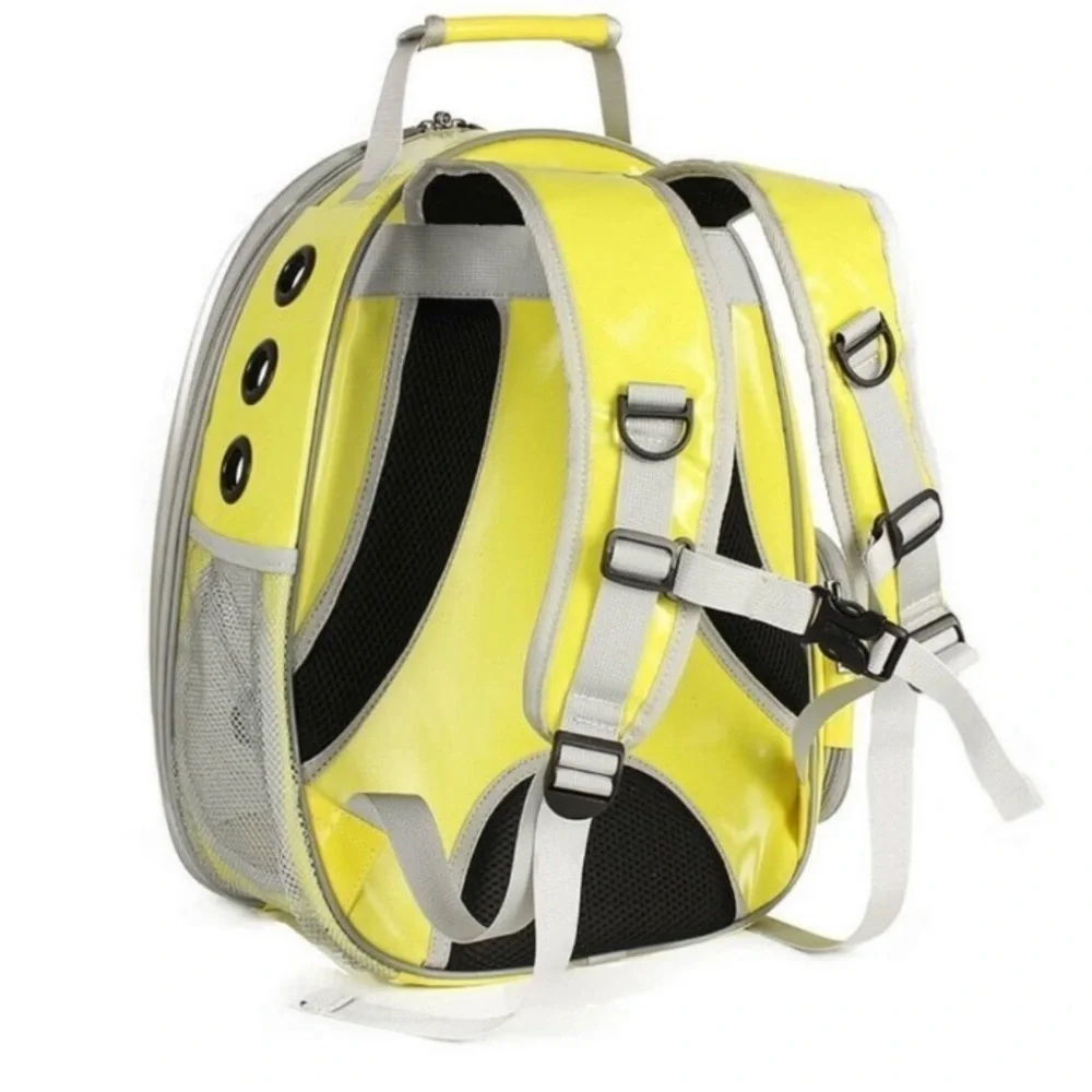 Pet carrier bubble backpack yellow-NEW